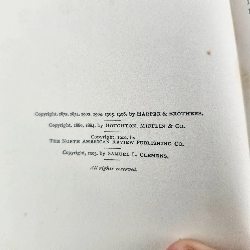 Mark‎ Twain's Works The $30,000 Bequest Author's National Edition Harpers 1903